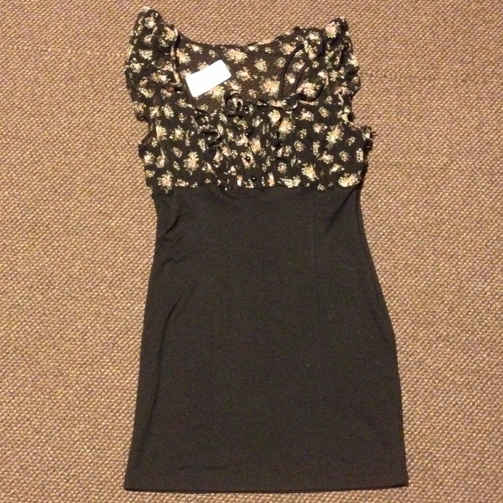 Floral Black Dress